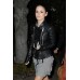 Rachel Bilson Burberry Prorsum Quilted Leather Jacket